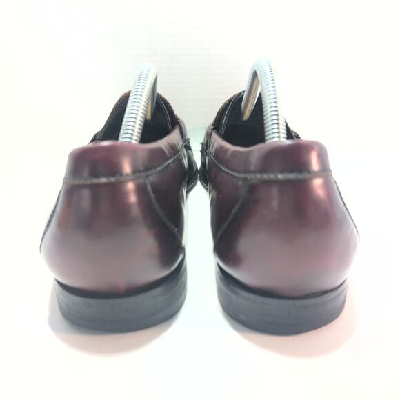 Cole Haan Cordovan Moc Toe Burgundy Dress Pinch Penny Loafers Men's 10.5D - Picture 4 of 8
